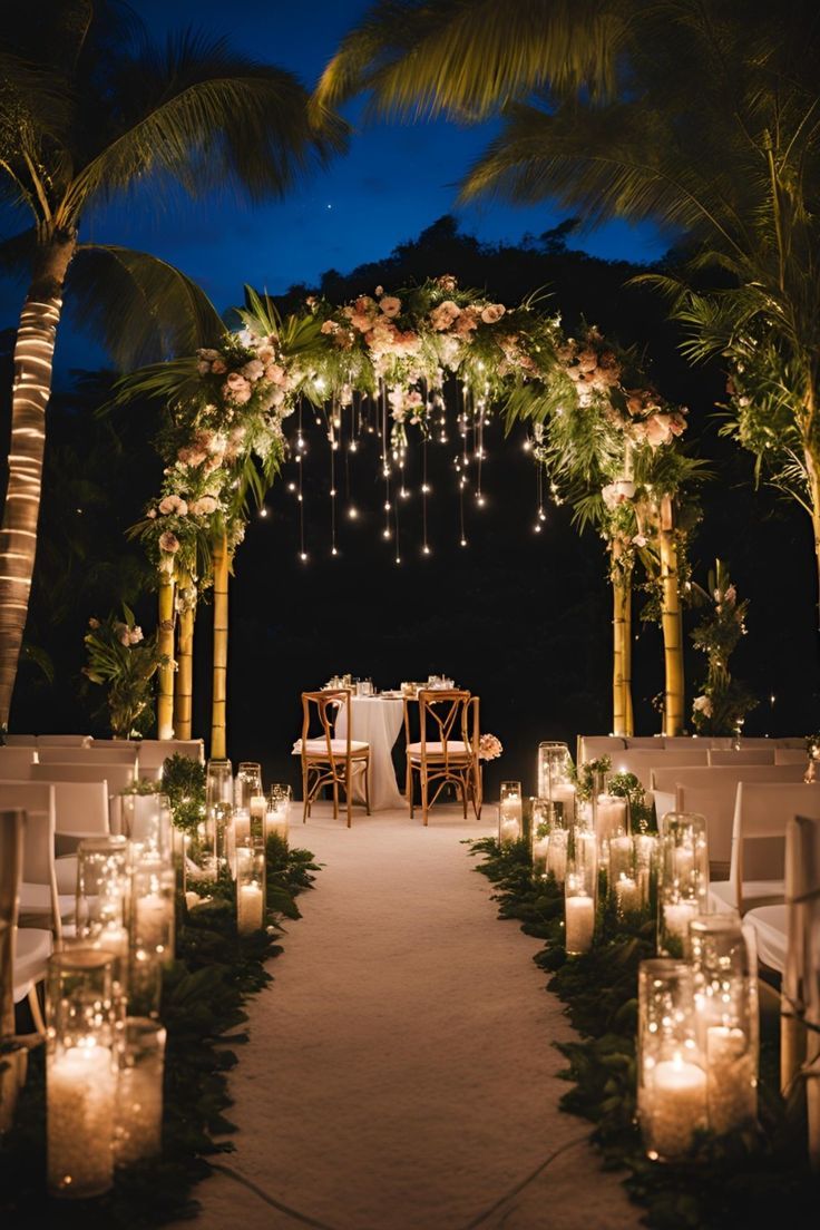 Experience the magic of a tropical night wedding…