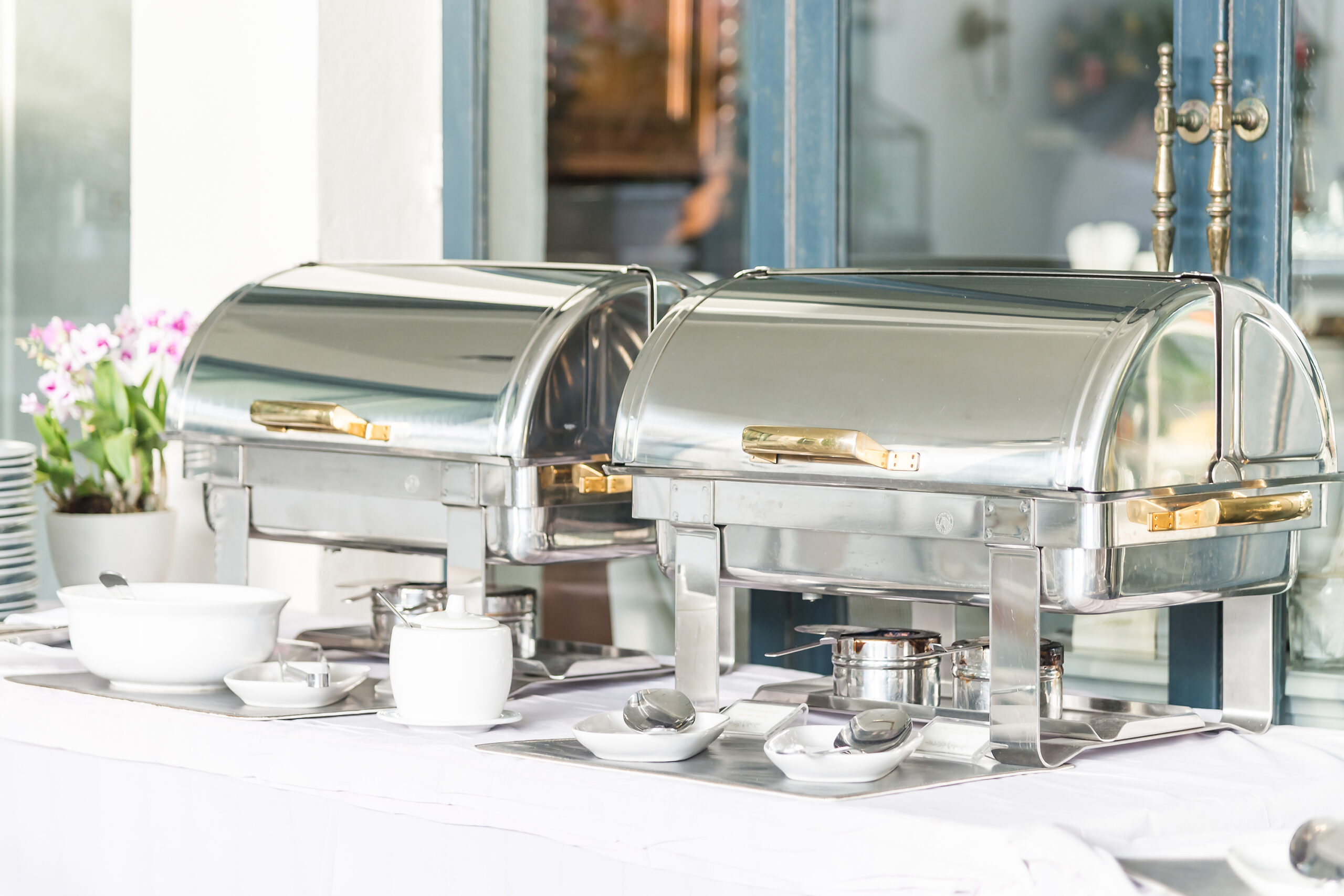 Catering buffet dining in hotel restaurant